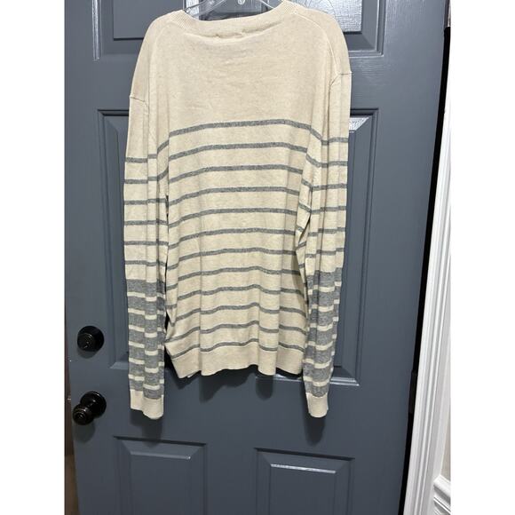 7 For All Mankind Normandy Store Crewneck Sweater Men's XL Oatmeal Storm - Picture 7 of 10